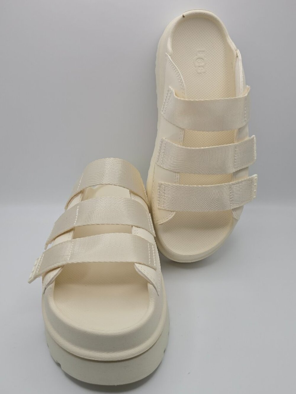NWOT UGG Women's GoldenGlow Slide Sandals Jasmine/Cream - Size 9 - New, no tags